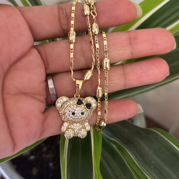 Cadena 14 k gold plated de osita - Picture 4 of 5